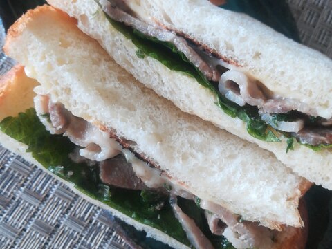 イベリコ豚とシソのサンドイッチ